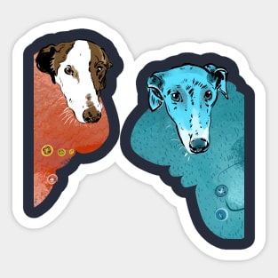 Dog in Popons Sticker